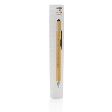 Logotrade promotional gift image of: Bamboo 5-in-1 toolpen