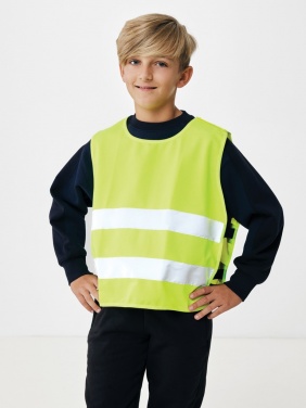 Logo trade promotional giveaways image of: GRS recycled PET high-visibility safety vest 7-12 years