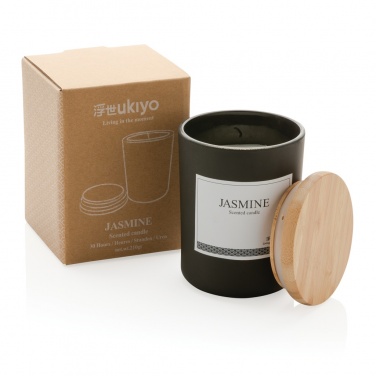 Logo trade advertising products picture of: Ukiyo deluxe scented candle with bamboo lid