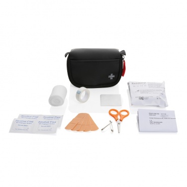 Logo trade promotional item photo of: RCS recycled nubuck PU pouch first aid set mailable