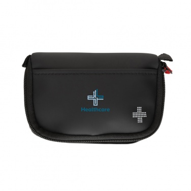 Logo trade business gifts image of: RCS recycled nubuck PU pouch first aid set mailable