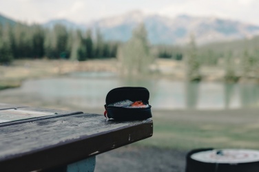 Logo trade promotional product photo of: RCS recycled nubuck PU pouch first aid set mailable