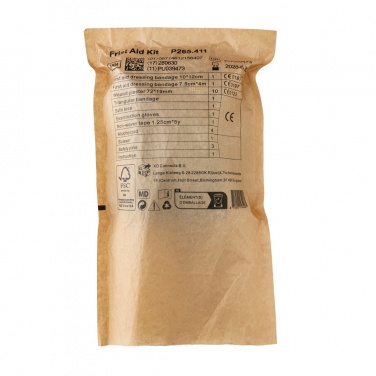 Logotrade business gift image of: RCS recycled nubuck PU pouch  first aid set