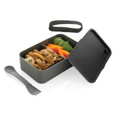Logo trade promotional gifts picture of: GRS recycled PP lunch box with spork