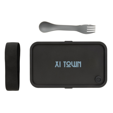 Logotrade promotional item image of: GRS recycled PP lunch box with spork