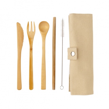 Logo trade advertising product photo of: Reusable bamboo travel cutlery set