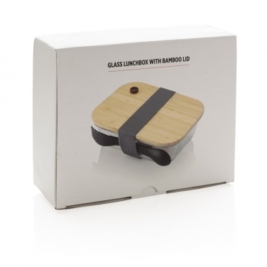 Logotrade promotional merchandise photo of: Glass lunchbox with bamboo lid