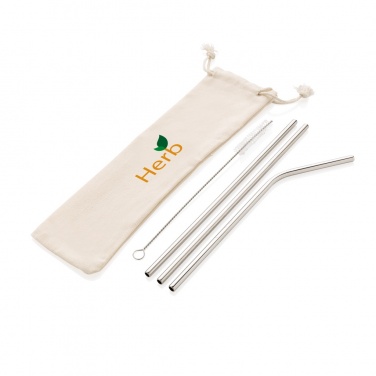 Logotrade corporate gifts photo of: Reusable stainless steel 3 pcs straw set