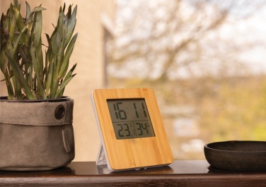 Logotrade corporate gifts photo of: Bamboo weather station
