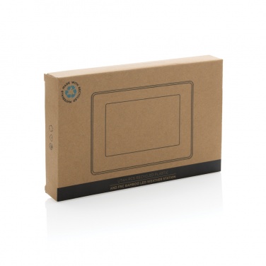 Logotrade corporate gift picture of: Utah RCS recycled plastic and bamboo LED clock