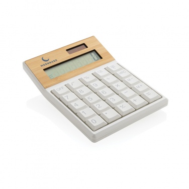 Logo trade promotional gifts picture of: Utah RCS recycled plastic and  bamboo calculator