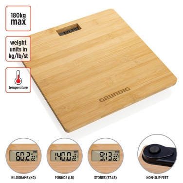 Logo trade business gift photo of: Grundig Bamboo Digital Body Scale