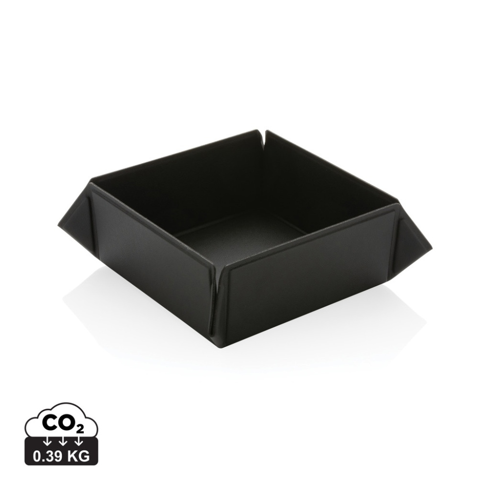 Logo trade promotional merchandise picture of: Swiss Peak RCS recycled PU foldable magnetic storage tray