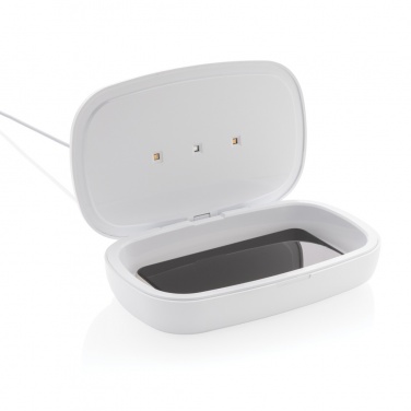 Logotrade promotional merchandise image of: UV-C steriliser box with 5W wireless charger