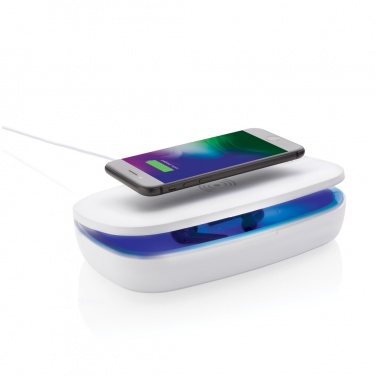 Logotrade promotional merchandise picture of: UV-C steriliser box with 5W wireless charger