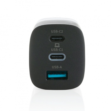 Logo trade advertising products image of: Philips 65W ultra fast PD 3-port USB wall charger