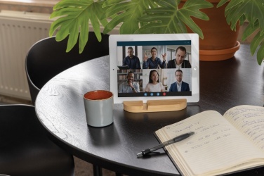 Logotrade promotional item picture of: Bamboo tablet and phone holder