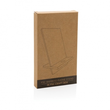 Logotrade business gift image of: Bamboo phone stand in kraft box