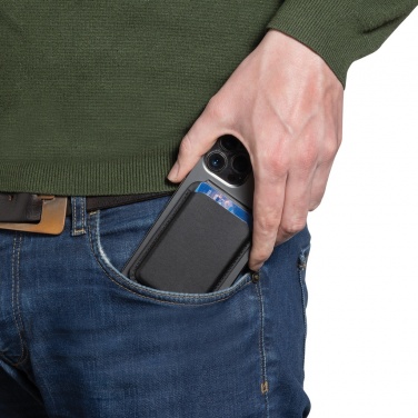Logo trade advertising products picture of: Magstand RCS recycled PU magnetic phone wallet with stand