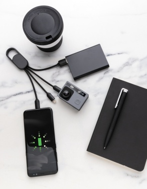 Logotrade promotional giveaway image of: 4-in-1 cable with carabiner clip