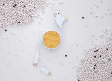 Logo trade promotional products picture of: RCS recycled plastic Ontario 6-in-1 retractable cable