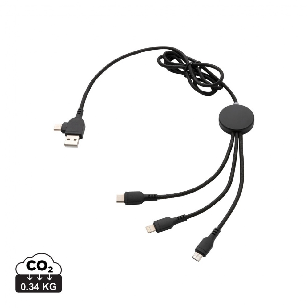Logotrade promotional item image of: Light up logo 6-in-1 cable