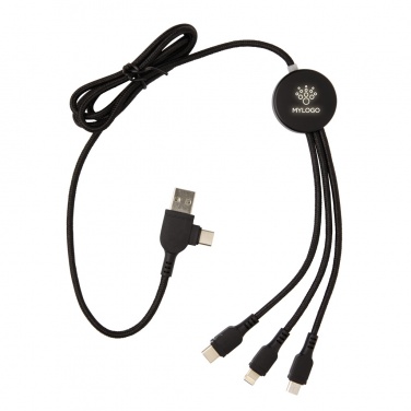 Logotrade promotional item picture of: Light up logo 6-in-1 cable