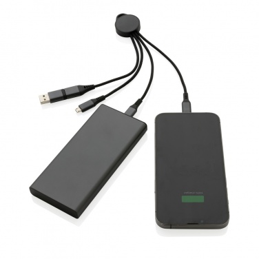 Logo trade promotional giveaway photo of: Terra RCS recycled aluminium 6-in-1 charging cable