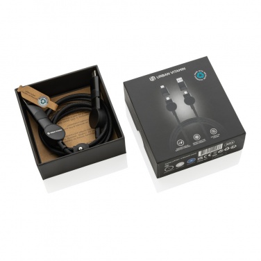 Logo trade promotional merchandise picture of: Oakland RCS recycled plastic 6-in-1 fast charging 45W cable