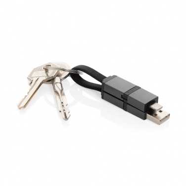 Logotrade promotional giveaways photo of: Terra recycled aluminum 4 in 1 60W fast charging cable
