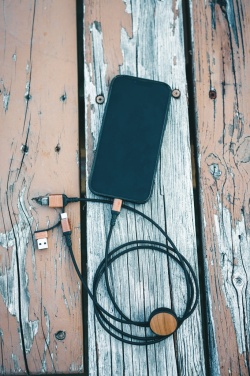 Logotrade promotional giveaway picture of: Ohio RCS certified recycled plastic 6-in-1 cable