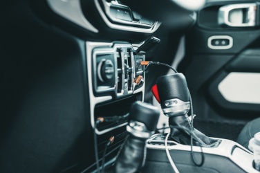 Logo trade promotional gifts picture of: Ohio RCS certified recycled plastic 6-in-1 cable