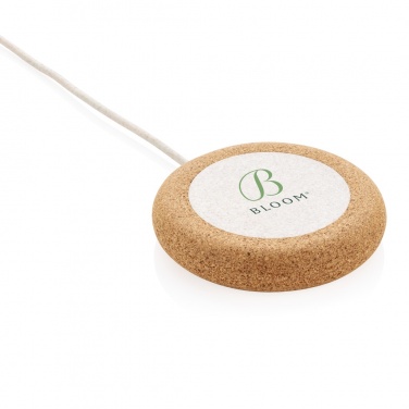 Logotrade advertising products photo of: Cork and Wheat 5W wireless charger