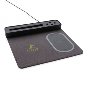 Logo trade promotional gifts image of: Air mousepad with 5W wireless charging and USB