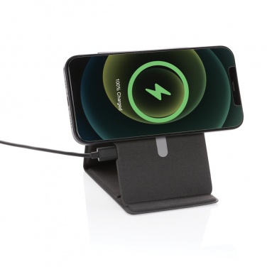 Logo trade promotional giveaways image of: Artic Magnetic 10W wireless charging phone stand