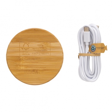 Logotrade corporate gifts photo of: Bamboo 15W wireless charger