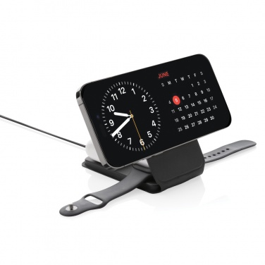 Logo trade promotional products image of: Swiss Peak RCS rPU 15W  3-in-1 magnetic wireless charger