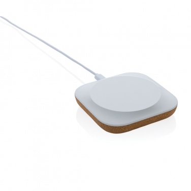 Logo trade promotional merchandise photo of: Oregon RCS recycled plastic and cork 10W wireless