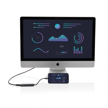 Logo trade advertising products picture of: Terra RCS recycled aluminum hub with HDMI input