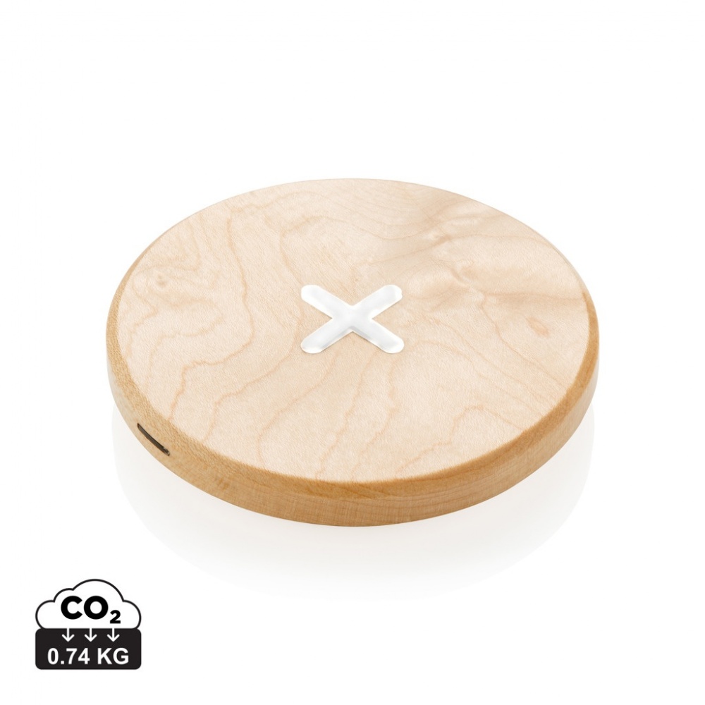 Logo trade promotional merchandise photo of: 5W wood wireless charger