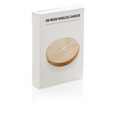 Logo trade promotional item photo of: 5W wood wireless charger