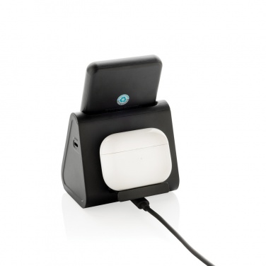 Logotrade advertising product image of: Powerbase RCS recycled plastic 3 in 1 charger with powerbank