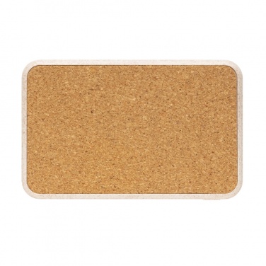 Logo trade corporate gifts image of: Cork and Wheat 5.000 mAh pocket powerbank