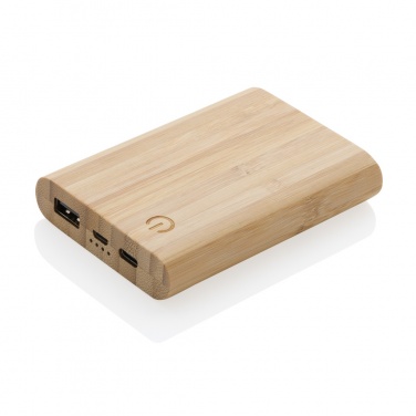 Logotrade business gift image of: Bamboo 5.000 mAh powerbank