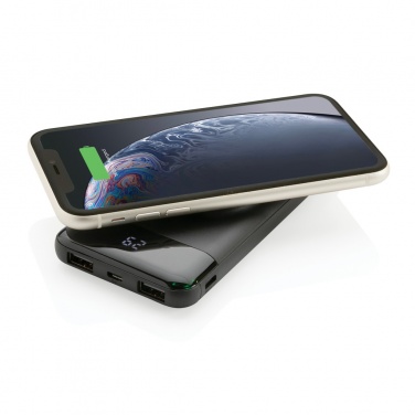 Logo trade promotional items image of: 10.000 mah wireless powerbank with watch charger