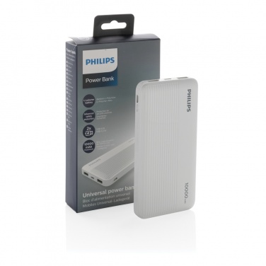 Logo trade corporate gift photo of: Philips 10.000 mAh slim powerbank