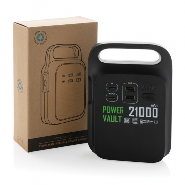 Logotrade corporate gift image of: Power Vault RCS rplastic 21000 mAh portable power station