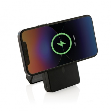 Logo trade promotional giveaways image of: Skywave RCS rplastic solar powerbank 5000 mAh 10W wireless