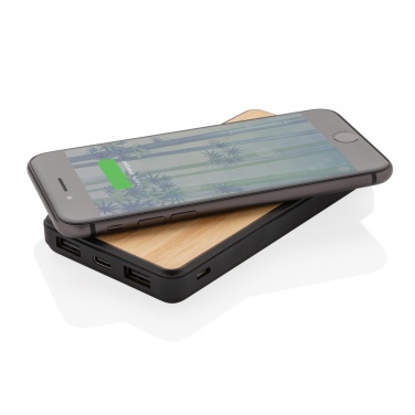 Logotrade promotional gift image of: RCS recycled plastic 8000 mAh Wireless Powerbank