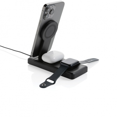 Logo trade promotional gifts image of: Fenwick RCS recycled plastic 10000mah  3 in 1 fast powerbank